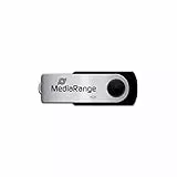 MediaRange USB 2.0 Speicherstick 4GB - Mini USB Flash-Laufwerk mit sicherem Drehkappengehäuse, externe Speichererweiterung mit Lesegeschwindigkeit von bis zu 17 MB/s, Farbe Schwarz