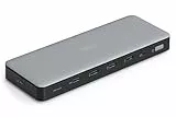 DIGITUS USB-C Docking Station – 13-Ports – 3x HDMI, 2x Displayport UltraHD 4k 60Hz – 1x USB-A 3.2 Gen2, 1x Typ-C 3.2 Gen2, 3x Typ-A 3.2 Gen1 – 1x 2,5G RJ45 – 1x 3,5mm Audio – Grau