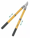AIRAJ Teleskop Bypass Astschere 42-61cm, Arbeitssparende Astschere mit Scharfen Klingen, Ausziehbare Griffe mit Schutzbeschichtung, Gartenbaumschere zum Schneiden von Trockenen und Nassen Ästen