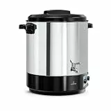 Klarstein Biggie Digitaler Einkochautomat, 25 L Edelstahl-Einkochtopf mit Edelstahlhahn & Timer, 2000 W, 30–100 °C, LCD-Display, Glühweinkocher, Einweckautomat, Heißgetränkespender