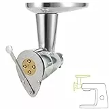 Kenwood Pasta Fresca Nudelpresse KAX92.A0ME, Zubehör für Kenwood Küchenmaschinen, Edelstahl Gehäuse inkl. Bronze-Teigwareneinsatz für Maccheroni rigati, silber