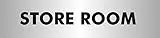 Seco Schild mit Aufschrift 'Store Room', 190 x 45 mm – 2 mm, Acryl mit gebürstetem Aluminium-Effekt