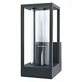 Ledvance LED Wandleuchte für 1x E27 Leuchtmittel, Design Leuchte mit Rahmendesign für Aussen für direkte Beleuchtung, aus hochwertigem Aluminium und Glas, ENDURA FRAME Wall E27