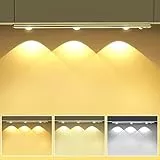 OUILA 30CM Unterbauleuchte Schrankbeleuchtung mit Bewegungsmelder LED Sensor Licht 1200 mAh USB Aufladbar Schrankleuchten stufenlose dimmbar Nachtlicht für Küche, Schlafzimmer, Treppe-1 Stück