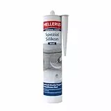 Mellerud Schimmel Stopp Spezial Silikon Weiß | 1 x 300 ml | Für Bad und Küche | Schimmelresistent und UV-beständig | Vergilbungsfreie, Langlebige Abdichtungen