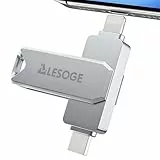 LESOGE USB Stick 128 GB 3 in 1, Speicherstick für Phone, Android, PC, Schneller Datentransfer für Fotos, Videos und Dokumente