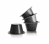 IBILI 827800 Puddingform-Set 8x5 cm 4-teilig, Stahlblech, schwarz, 8 x 8 x 5 cm, 4-Einheiten