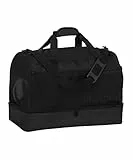 Uhlsport ESSENTIAL 75 Liter SPIELERTASCHE Sporttasche Reisetasche für Damen und Herren - mit Bodenfach - Tasche für Sport, Reisen, Fitness, Gym, Handball, Fußball - Schwarz