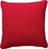 REDBEST Kissen Uni, Dekokissen, Zierkissen gefüllt rot, Größe 40x40 cm - mit Biese, glattes, strapazierstarkes Gewebe (weitere Farben)
