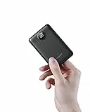 VEGER Power Bank, 22.5W Mini Powerbank 10000mAh Klein Aber Stark, PD & QC 3.0 USB C Power Bank Externe Handyakkus Schnelles Aufladen Kompatibel mit iPhone, iPad, Samsung, Huawei, Xiaomi usw(Schwarz)