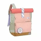 LÄSSIG Kinderrucksack mit Brustgurt Freizeitrucksack wasserabweisend, 12 Liter/Medium Rolltop Backpack Sunny Explorer rose/pink