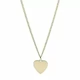 Fossil Damen Halskette Heart Gold-Tone Stainless Steel JF03080710
