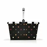 reisenthel carrybag in Dots – Stabiler Einkaufskorb mit viel Stauraum und praktischer Innentasche – Elegantes und wasserabweisendes Design