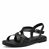 Tamaris Sandalette Damen Vegan Flach schwarz,EU 40