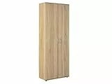 Inter Link – Mehrzweckschrank – Aktenschrank – Allzweckschrank – 2 Türen – inkl. 5 Einlageböden – Melaminbeschichtet – Eiche Sonoma - 70 x 34 x 189 cm - Gallo