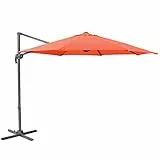 SVITA Sonnenschirm Ampelschirm Garten Terrasse Outdoor 360° Schirm Aluminium drehbar kippbar Gartenschirm Gartenmöbel Orange