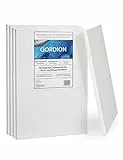 Gordion Bespannte Keilrahmen Set, 5'er Packung, 280 g/m² Leinwandstoff aus Baumwolle, geeignet für Acyrl-, Öl-, und Gouachefarben (30x50)