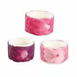 Homoyoyo 3 Stück Teiliges Petal Washi Tape Selbstklebende Blütenblatt Sticker Weinrot Lila Für Scrapbooking DIY Tagebuch Dekoration Klebeband
