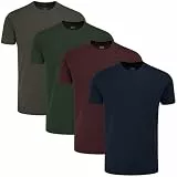 uniplen 4er Packung Einfarbige T-Shirts mit Rundhalsausschnitt (L, Dark Classics (1225))