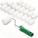 ToolSpace 20x Lackierwalze 5 cm mit Griff Superfein Schaumstoffrolle 50 kg/m³ Schaumstoff Dichte Lacke Lasur Acryl Lösungsmittelbeständig Nicht-Aggressive Malerrolle Lackrolle Feinarbeiten Türen Möbel