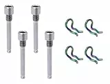 Young Wolf 4 Sets Titanlegierung Fahrrad Bremssattel Schraube Bremsbelag Schraube M4 Scheibenbremse Bremssattel Bolzen Stift mit Sicherungsringen Kompatibel mit Shimano