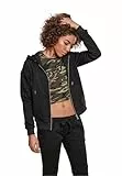 Urban Classics Damen Ladies Classic Zip Hoody Strickjacke,, per pack Schwarz (black 00007), Large (Herstellergröße: L)