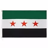 AZ FLAG - Flagge Freie Syrische Armee - 90x60 cm - Syrien Fahne 100% Polyester mit Messing-Ösen - 50g