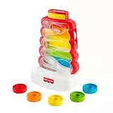 Fisher-Price Baby- und Kleinkindspielzeug, Rutschspaß Farbring Pyramide, Aktivität mit Münzen zur spielerischen Förderung der Entwicklung von Babys ab 9 Monaten, JLB81