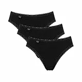 Sloggi Damen 24/7 Cotton Lace Tai C3p Slip, Schwarz, 42 EU