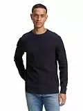 Tom Tailor Herren 1047570 Strickpullover Aus Bio-Baumwolle, 13160 - Knitted Navy Melange, L EU