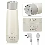 Bear 300ml elektrischer Wasserkocher, 3-in-1 Reise-elektrischer Wasserkocher, Doppelschicht 304 Edelstahlliner, tragbarer kleiner schneller Heizungsisolierungsbecher(Einzeltaste)