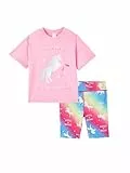PATPAT Bekleidungssets Mädchen Kleidung: Radlerhose Kinder Kurzarm T-Shirt Top + Sport Radtrikot Leggings Shorts Trainingsanzug Mädchen Teenager Activewear Party Sommer Geschenk Mehrfarbig 9-10 Jahre