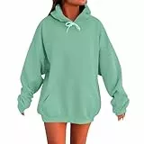 ZHENDEGL Kapuzenpullover Damen,Hoodie Damen Kapuzenpullover Pullover Herbst Winter Casual Sweatshirt Langarm Baumwolle Hoody Oberteile mit Kapuze,Y2k Hoodies