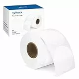 POLONO 2'(50mm) Farbkreis Direktthermoetikett, Aufkleber, Selbstklebende Adresse- & Versand-Thermoetikett, Kleinbetrieb Beschriftung für DIY-Logo-Design, Code, Name, Inventar (750 Etiketten, Weiß)