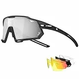 X-TIGER Fahrradbrille Polarisiert Sonnenbrille mit 5 wechselgläser TR90 Rahmen für Herren Damen Sport Radfahren MTB Radbrille UV400 Skifahren Fahren Angeln Baseball Laufen Sportbrille