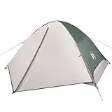 vidaXL Kuppel Campingzelt 2 Personen, Kuppelzelt mit Netzwände, Wasserdicht Wurfzelt mit E-Anschluss, Wanderzelt Zelt, Grün 185T Polyester