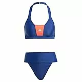 adidas Damen Sportswear Colorblock Bikini, Dark Blue/Bright Red, M