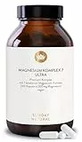 SUNDAY NATURAL® Magnesium Komplex – 240 Kapseln - 400mg pro Tag - aus 7 Verbindungen: Magnesium Bisglycinat, Citrat, Malat, Laktat, Ascorbat, Oxid, Lysinat - Vegan, laborgeprüft