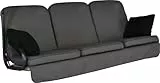 Angerer Freizeitmöbel GmbH Hollywoodschaukel Auflage Comfort - passend für viele 3-Sitzer Hollywoodschaukeln - Schaukelauflage Made in Germany (Grau)