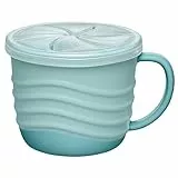 nip – 2in1 Snackbox | Bruchfester Snackbecher mit Deckel für Babys ab 9 Monaten aus über 90% nachwachsenden Rohstoffen. Ergonomischer Trinkbecher und Snackbox in einem | 250ml, Blau