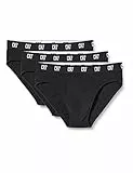 CR7 Cristiano Ronaldo Baumwoll-Badehose für Herren, Packung mit 3, Schwarz, L
