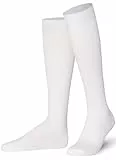 Mysocks Unisex Kniestrümpfe lange Socken Weiß