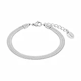 s.Oliver Armband Edelstahl Damen Armschmuck, 17+3 cm, Silber, Kommt in Schmuck Geschenk Box, 2036833