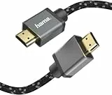 Hama Premium HDMI Kabel 1 Meter Ultra High Speed (Exzellentes Monitorkabel 4K / 8K, 48 Gbit/s, UHD Bildschirmkabel eARC, Ethernet, HDR, Aramidfaser Kabelmantel, HDMI 2.1 Kabel 120 Hz/60 Hz) 1m