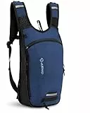 SASMO® Fahrradrucksack klein 6L (Blau) - Thermofach & Helmnetz | MTB Rucksack & Skirucksack - Ultraleicht 350g | Fahrrad Rucksack wasserdicht - inkl. Regenschutz | Fahrradrucksack Herren & Damen
