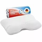 Seitenschläferkissen GIANFAR | Ergonomisches Kopfkissen | HWS-Kissen mit Memory-Foam | Hochwertiger thermoregulierender Bezug | Nackenstützkissen mit hygienischer Ultrafresh-Ausrüstung | 55x40x12/10