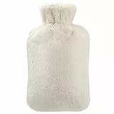 Homealexa Wärmflasche mit weichem Bezug 2L, Premium Naturkautschuk,Sicher und Langlebig Wärmeflasche für Familie