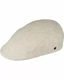 bugatti Coniston Mix Flatcap Schirmmütze Schiebermütze Herren - Made in the EU mit Schirm, Futter, Futter Frühling-Sommer Sommer - L (58-59 cm) beige