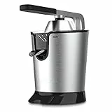 Taurus – Elektrische Zitruspresse Easy Press 600 Legend,Mit Hebel,600W,AC-Motor,Tropfstopp,Verstellbarer Filter,Edelstahl,Direktes Ausgießen,Zerlegbar