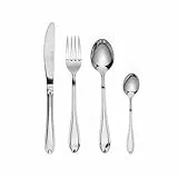 Russell Hobbs RH02224EU7 Marseille Besteckset - 6 Personen, 24 teilig Besteck inkl Messer Gabel Dessertlöffel Teelöffel, Spiegelpoliert Spülmaschinenfest 18/0 Edelstahl Essbesteck, 25 Jahren Garantie